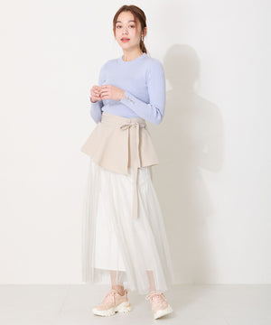 レース×ジャガード厚底スニーカー/OT3755