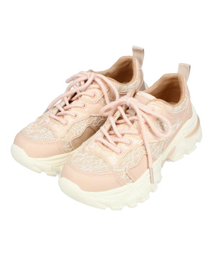 レース×ジャガード厚底スニーカー/OT3755