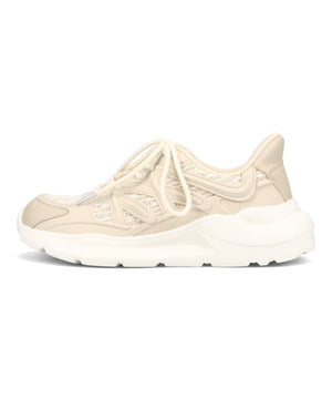 ラバーパーツ×ラメ織りレーススニーカー/OT3760