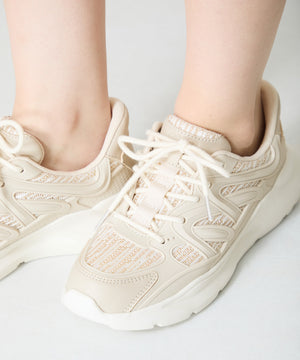 ラバーパーツ×ラメ織りレーススニーカー/OT3760