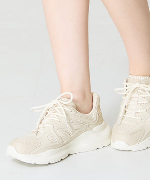 ラバーパーツ×ラメ織りレーススニーカー/OT3760