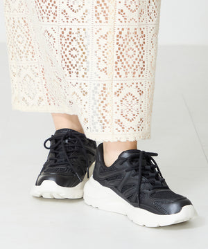 ラバーパーツ×ラメ織りレーススニーカー/OT3760