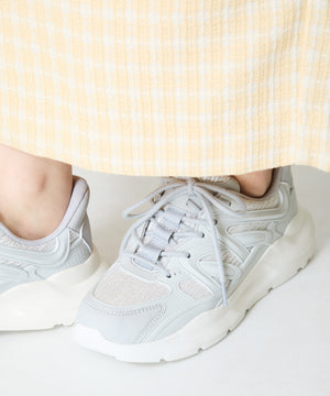 ラバーパーツ×ラメ織りレーススニーカー/OT3760