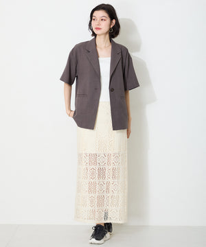 ラバーパーツ×ラメ織りレーススニーカー/OT3760