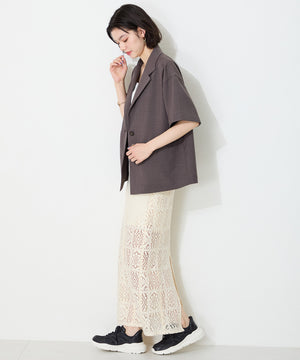 ラバーパーツ×ラメ織りレーススニーカー/OT3760