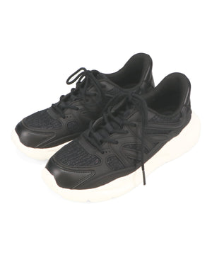 ラバーパーツ×ラメ織りレーススニーカー/OT3760