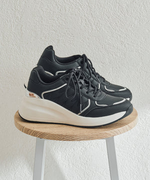 ステッチデザインヒールスニーカー/OT3766