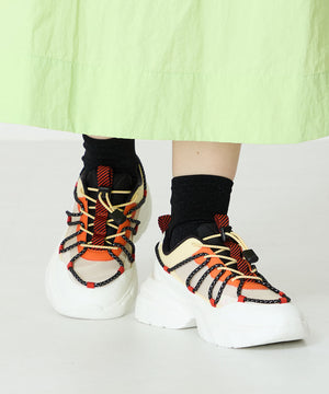 ドローコードデザイン配色スニーカー/OT3767