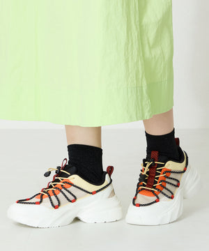 ドローコードデザイン配色スニーカー/OT3767