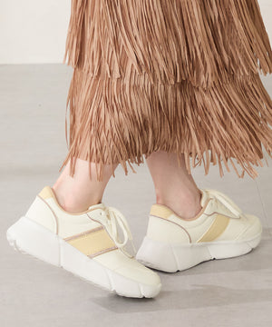 ビジュー×配色パーツ厚底スニーカー /OT3768