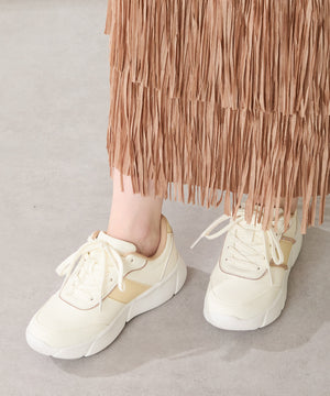 ビジュー×配色パーツ厚底スニーカー /OT3768