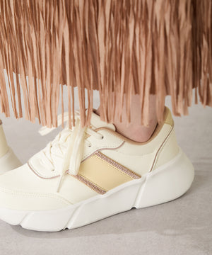 ビジュー×配色パーツ厚底スニーカー /OT3768