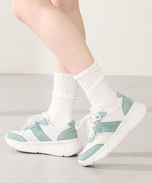 ビジュー×配色パーツ厚底スニーカー /OT3768