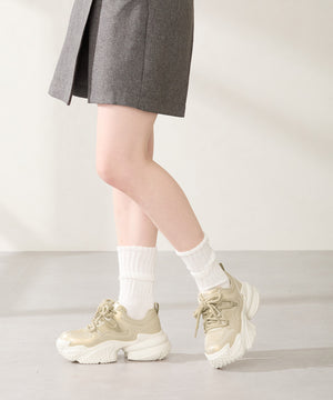 ダブルシューレース厚底スニーカー/OT3776