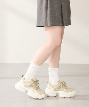 ダブルシューレース厚底スニーカー/OT3776