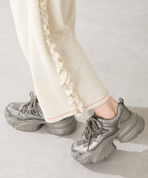 ダブルシューレース厚底スニーカー/OT3776