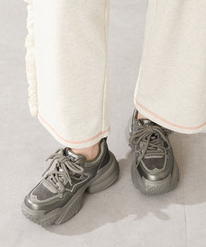 ダブルシューレース厚底スニーカー/OT3776