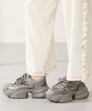 ダブルシューレース厚底スニーカー/OT3776