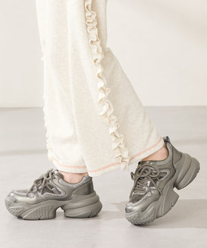 ダブルシューレース厚底スニーカー/OT3776