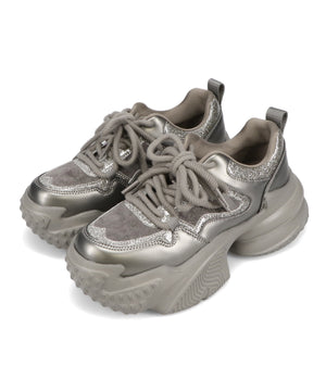 ダブルシューレース厚底スニーカー/OT3776