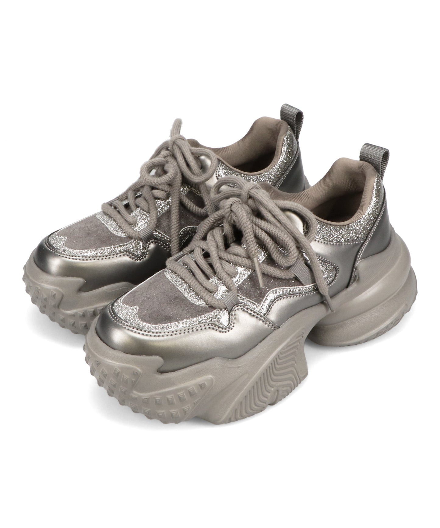 ダブルシューレース厚底スニーカー/OT3776