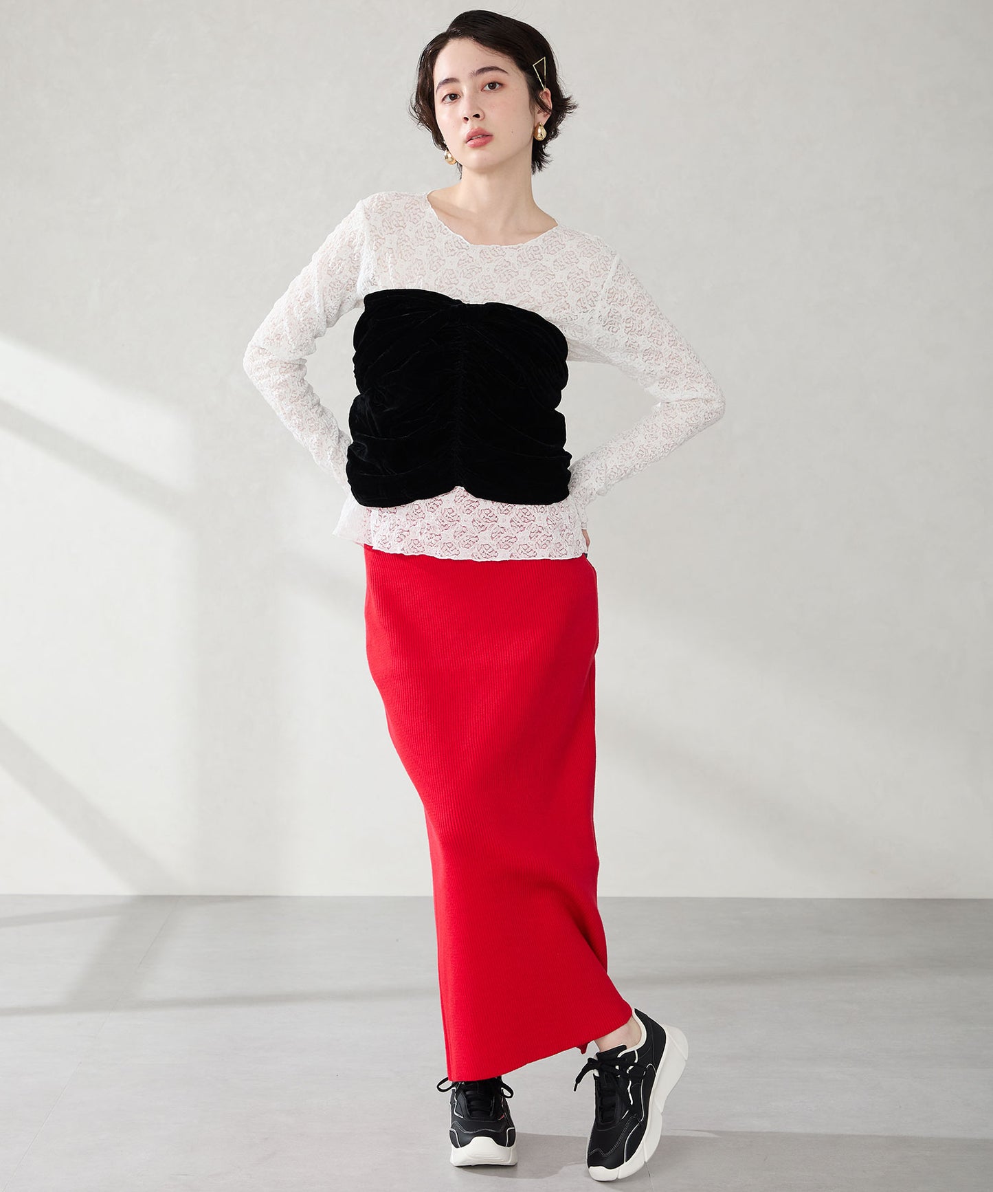 メタリックパーツ配色スニーカー/OT3780