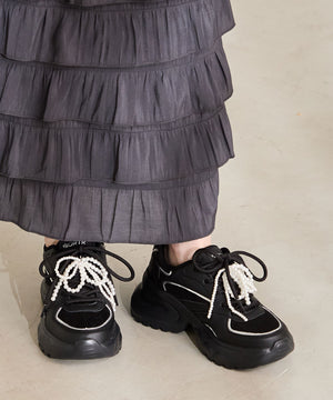 パールリボン付きダッドスニーカー/OT3781