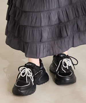 パールリボン付きダッドスニーカー/OT3781