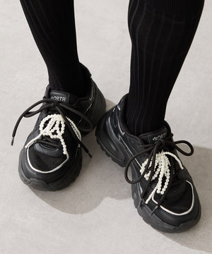 パールリボン付きダッドスニーカー/OT3781