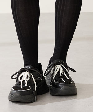 パールリボン付きダッドスニーカー/OT3781