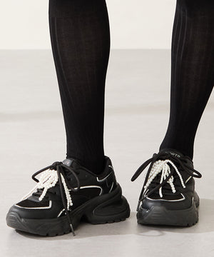 パールリボン付きダッドスニーカー/OT3781