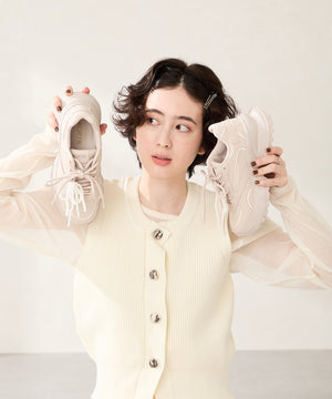 パールリボン付きダッドスニーカー/OT3781