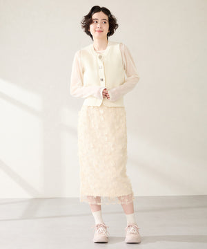 パールリボン付きダッドスニーカー/OT3781