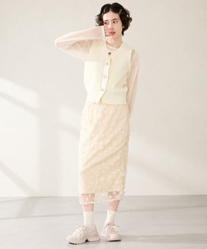 パールリボン付きダッドスニーカー/OT3781