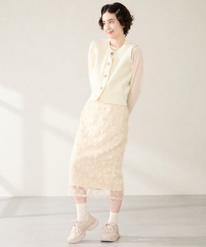 パールリボン付きダッドスニーカー/OT3781