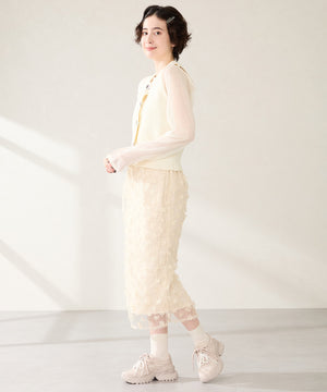 パールリボン付きダッドスニーカー/OT3781