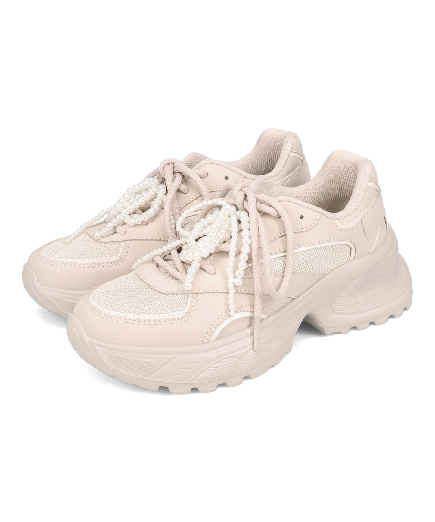 パールリボン付きダッドスニーカー/OT3781