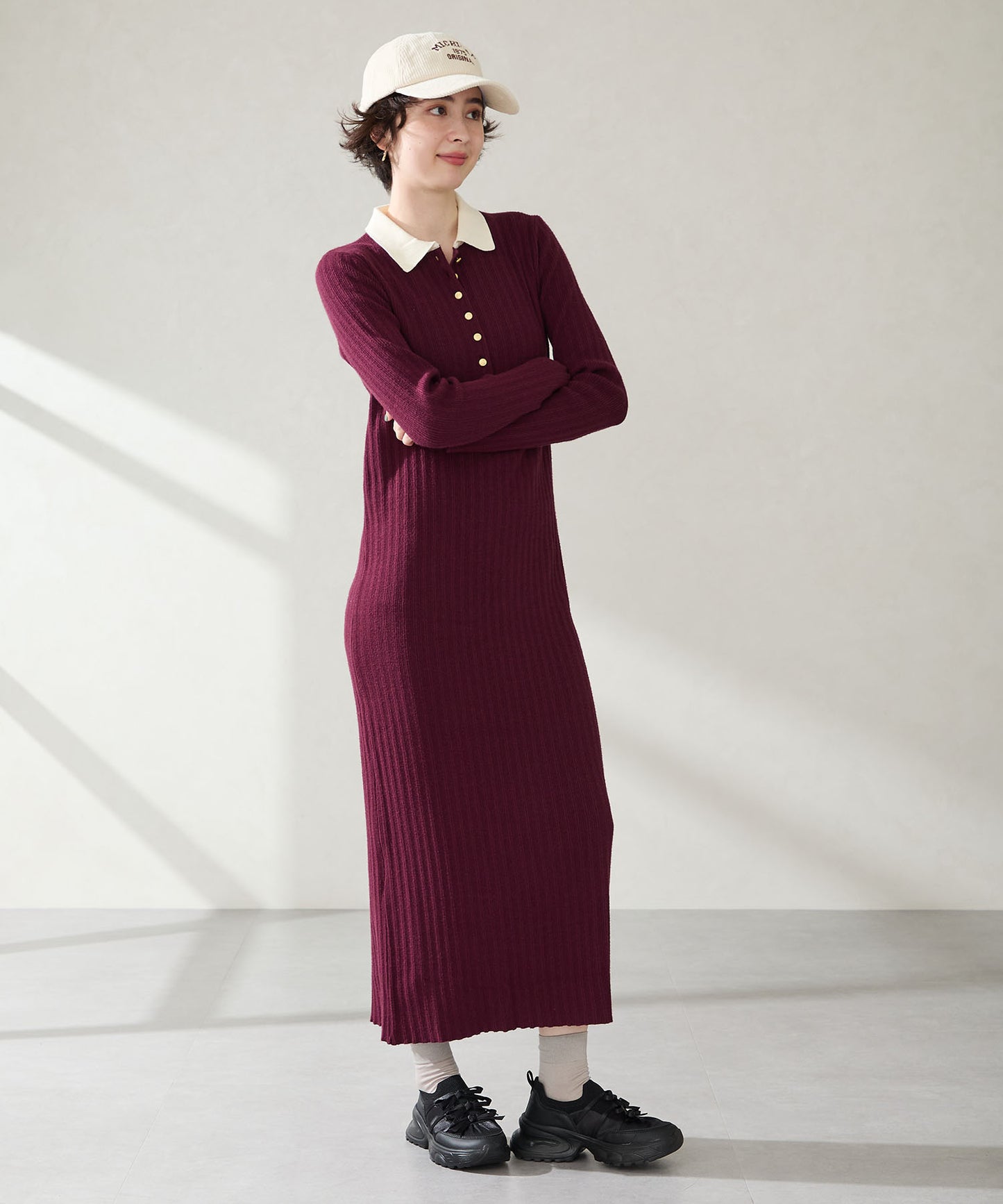 リボンディテールニットスニーカー/OT3787