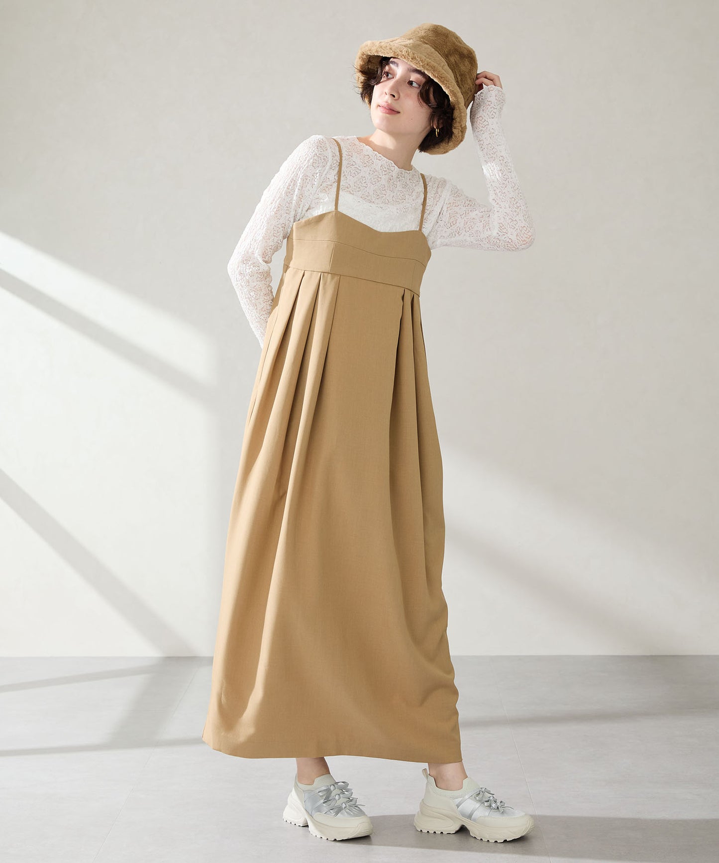 リボンディテールニットスニーカー/OT3787