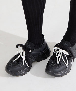 【WEB先行予約/3月上旬発売予定】2wayリボンモチーフニットスニーカー/OT3797