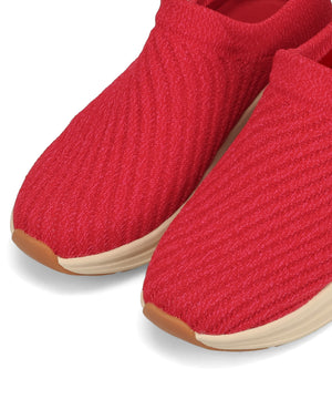 【瞬間フィット】ストライプニット防水スリッポンスニーカー/OT3801