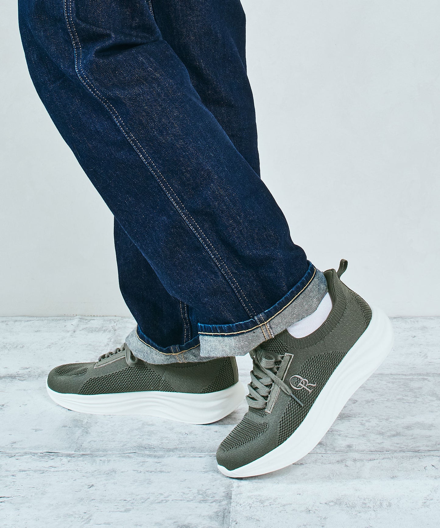 【MEN'S/瞬間フィット】ウエーブソールニットスニーカー/OT5704