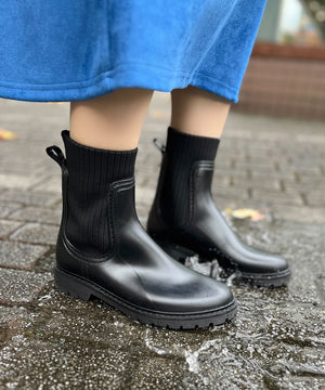 切替ニットレインブーツ/R-0017