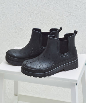 アンクル丈サイドゴア厚底レインブーツ/R-0023