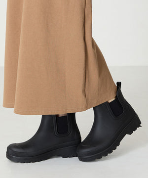 アンクル丈サイドゴア厚底レインブーツ/R-0023