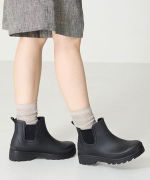 アンクル丈サイドゴア厚底レインブーツ/R-0023