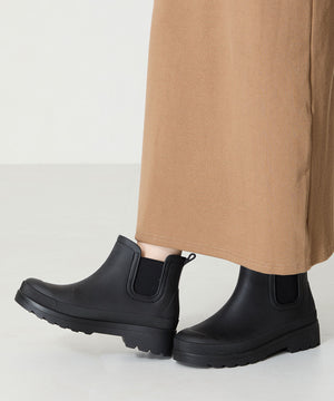 アンクル丈サイドゴア厚底レインブーツ/R-0023