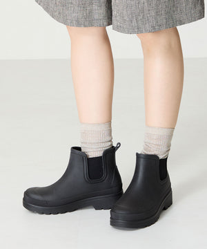 アンクル丈サイドゴア厚底レインブーツ/R-0023