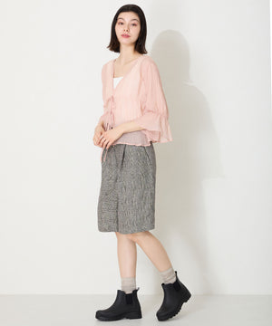 アンクル丈サイドゴア厚底レインブーツ/R-0023