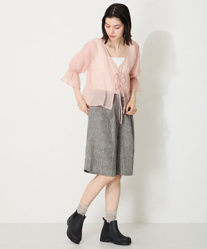 アンクル丈サイドゴア厚底レインブーツ/R-0023